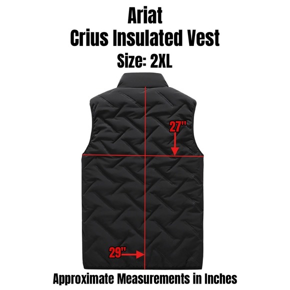 Ariat Crius Insulated Vest Men's Size 2XL Brown Utility Outdoors Cowboy Western - Picture 2 of 13